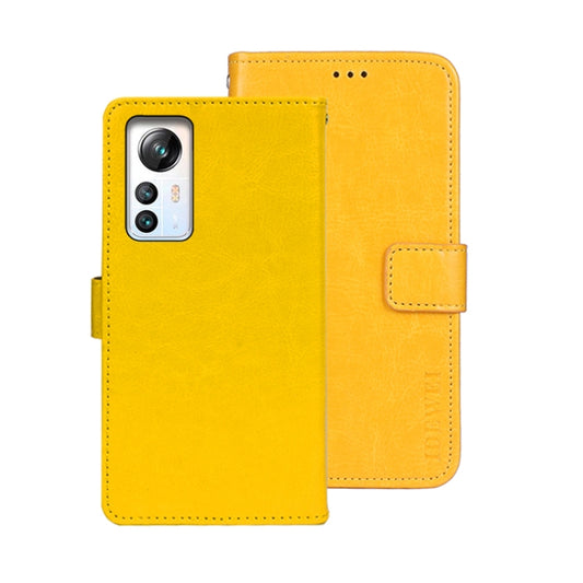 For Blackview A85 idewei Crazy Horse Texture Leather Phone Case with Holder(Yellow) - More Brand by idewei | Online Shopping South Africa | PMC Jewellery | Buy Now Pay Later Mobicred