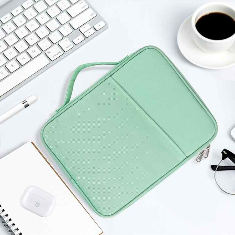 For 12.9-13 inch Laptop Portable Cloth Texture Leather Bag(Black) - 13.3 inch by PMC TechLife | Online Shopping South Africa | PMC TechLife | Buy Now Pay Later Mobicred