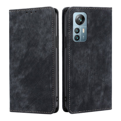 For Blackview A85 RFID Anti-theft Brush Magnetic Leather Phone Case(Black) - More Brand by PMC Jewellery | Online Shopping South Africa | PMC Jewellery