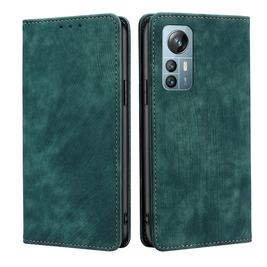 For Blackview A85 RFID Anti-theft Brush Magnetic Leather Phone Case(Green) - More Brand by PMC Jewellery | Online Shopping South Africa | PMC Jewellery | Buy Now Pay Later Mobicred