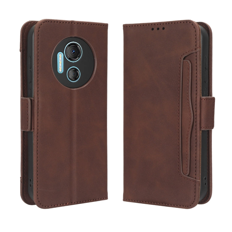 For Doogee X97 / X97 Pro Skin Feel Calf Texture Card Slots Leather Phone Case(Brown) - Doogee Cases by PMC Jewellery | Online Shopping South Africa | PMC Jewellery | Buy Now Pay Later Mobicred