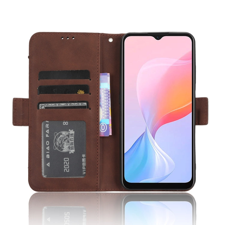 For Blackview A85 Skin Feel Calf Texture Card Slots Leather Phone Case(Brown) - More Brand by PMC Jewellery | Online Shopping South Africa | PMC Jewellery | Buy Now Pay Later Mobicred