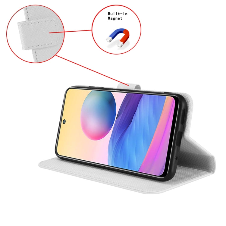 For Doogee X97 / X97 Pro Diamond Texture Leather Phone Case(White) - Doogee Cases by PMC TechLife | Online Shopping South Africa | PMC TechLife | Buy Now Pay Later Mobicred