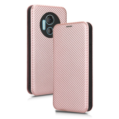 For DOOGEE X97 / X97 Pro Carbon Fiber Texture Flip Leather Phone Case(Pink) - Doogee Cases by PMC Jewellery | Online Shopping South Africa | PMC Jewellery | Buy Now Pay Later Mobicred
