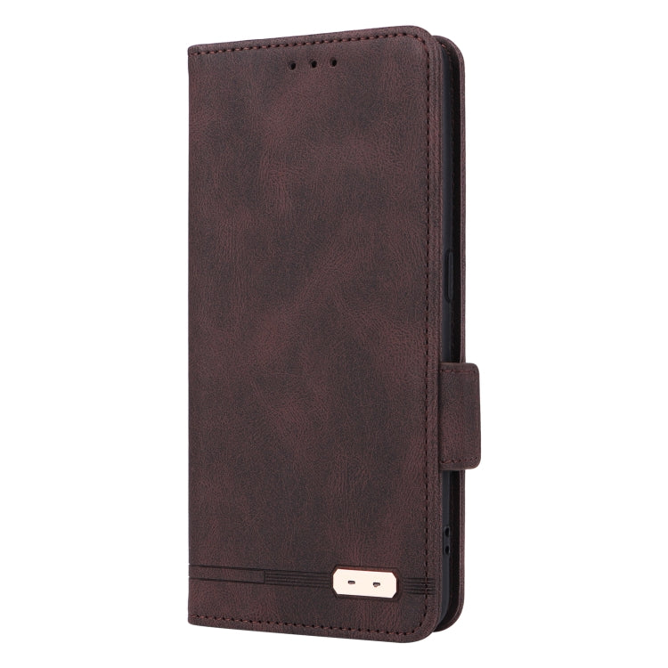 For Realme GT Neo5 SE Magnetic Clasp Leather Phone Case(Brown) - Realme Cases by PMC TechLife | Online Shopping South Africa | PMC TechLife | Buy Now Pay Later Mobicred