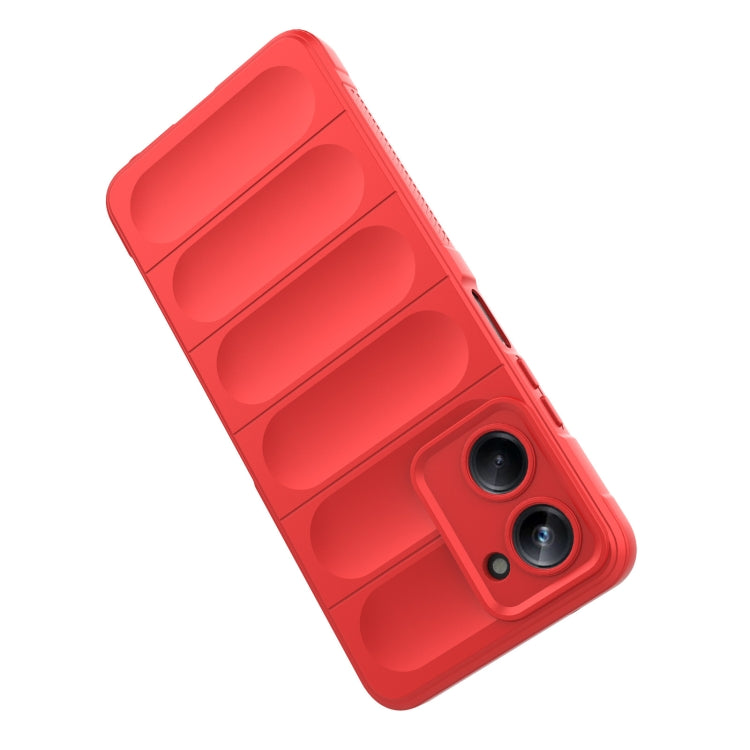 For Realme 10 Pro 5G Magic Shield TPU + Flannel Phone Case(Red) - Realme Cases by PMC Jewellery | Online Shopping South Africa | PMC Jewellery | Buy Now Pay Later Mobicred