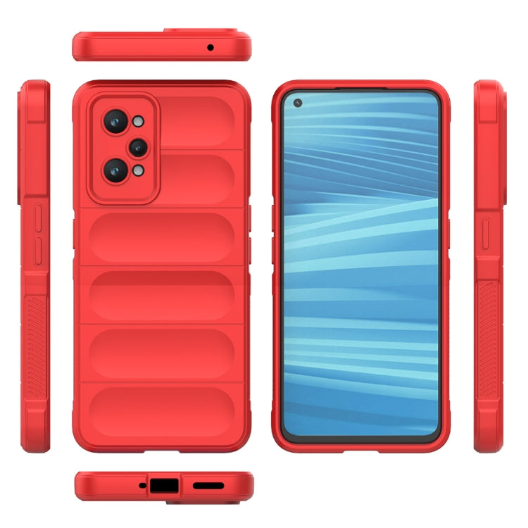 For Realme GT2 Magic Shield TPU + Flannel Phone Case(White) - Realme Cases by PMC TechLife | Online Shopping South Africa | PMC TechLife | Buy Now Pay Later Mobicred