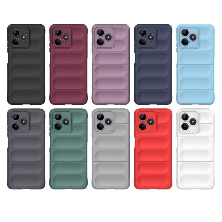 For Realme C53 4G Magic Shield TPU + Flannel Phone Case(Wine Red) - Realme Cases by PMC TechLife | Online Shopping South Africa | PMC TechLife | Buy Now Pay Later Mobicred