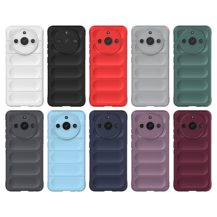 For Realme 11 5G Magic Shield TPU + Flannel Phone Case(Dark Grey) - Realme Cases by PMC TechLife | Online Shopping South Africa | PMC TechLife | Buy Now Pay Later Mobicred