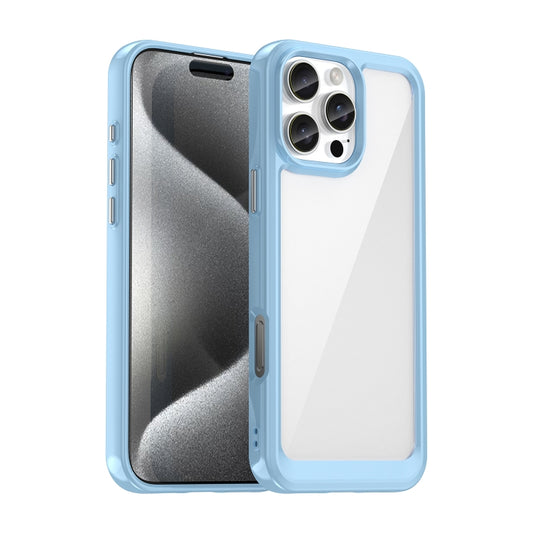 For iPhone 16 Pro Max Colorful Series Acrylic + TPU Phone Case(Blue) - iPhone 16 Pro Max Cases by PMC Jewellery | Online Shopping South Africa | PMC Jewellery | Buy Now Pay Later Mobicred