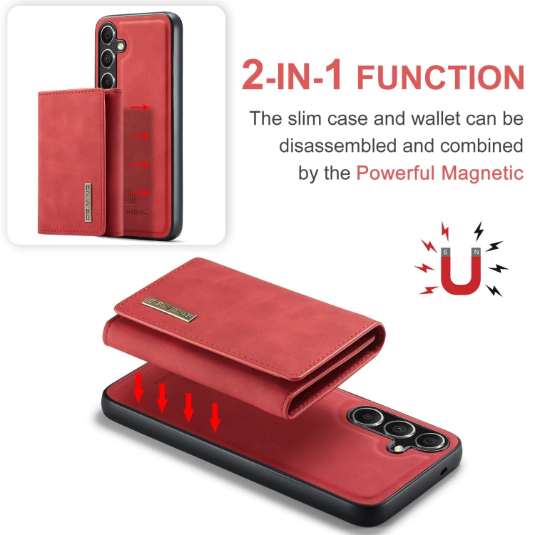 For Samsung Galaxy S24 5G DG.MING M1 Series 3-Fold Multi Card Wallet + Magnetic Phone Case(Red) - Galaxy S24 5G Cases by DG.MING | Online Shopping South Africa | PMC Jewellery | Buy Now Pay Later Mobicred