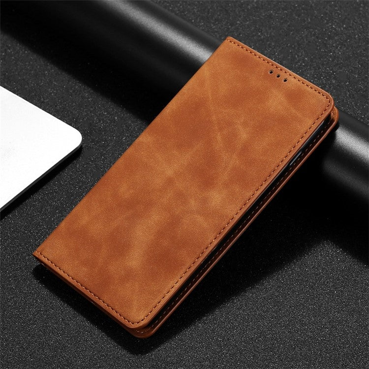 For Huawei Pura 70 Skin Feel Magnetic Leather Phone Case(Light Brown) - Huawei Cases by PMC Jewellery | Online Shopping South Africa | PMC Jewellery | Buy Now Pay Later Mobicred