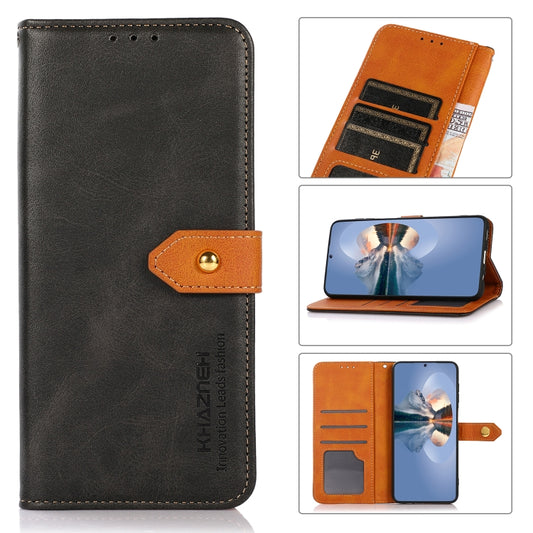 For Xiaomi Redmi Note 13 5G Global KHAZNEH Cowhide Texture Flip Leather Phone Case(Black) - Note 13 Cases by PMC Jewellery | Online Shopping South Africa | PMC Jewellery | Buy Now Pay Later Mobicred