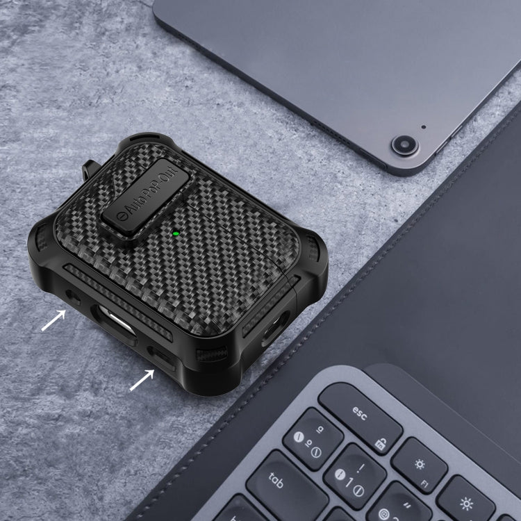For AirPods Pro 2 Alpha Carbon Fiber Wireless Bluetooth Earphone Protective Case(Royal Blue) - For AirPods Pro 2 by PMC Jewellery | Online Shopping South Africa | PMC Jewellery | Buy Now Pay Later Mobicred