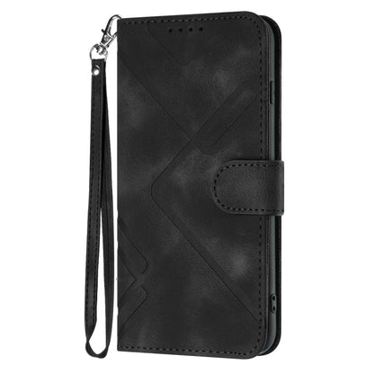 For Google Pixel 9 Line Pattern Skin Feel Leather Phone Case(Black) - Google Cases by PMC Jewellery | Online Shopping South Africa | PMC Jewellery | Buy Now Pay Later Mobicred