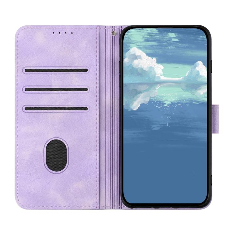 For iPhone 17 Line Pattern Skin Feel Leather Phone Case(Light Purple) - free shipping - PMc TechLife - Order now!