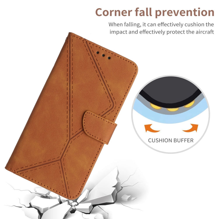 For Motorola Moto G14 Stitching Embossed Leather Phone Case(Brown) - free shipping - PMC TechLife - Order now!