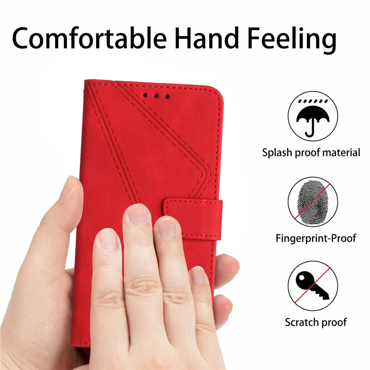 For Motorola Moto G54 Stitching Embossed Leather Phone Case(Red) - free shipping - PMC TechLife - Order now!