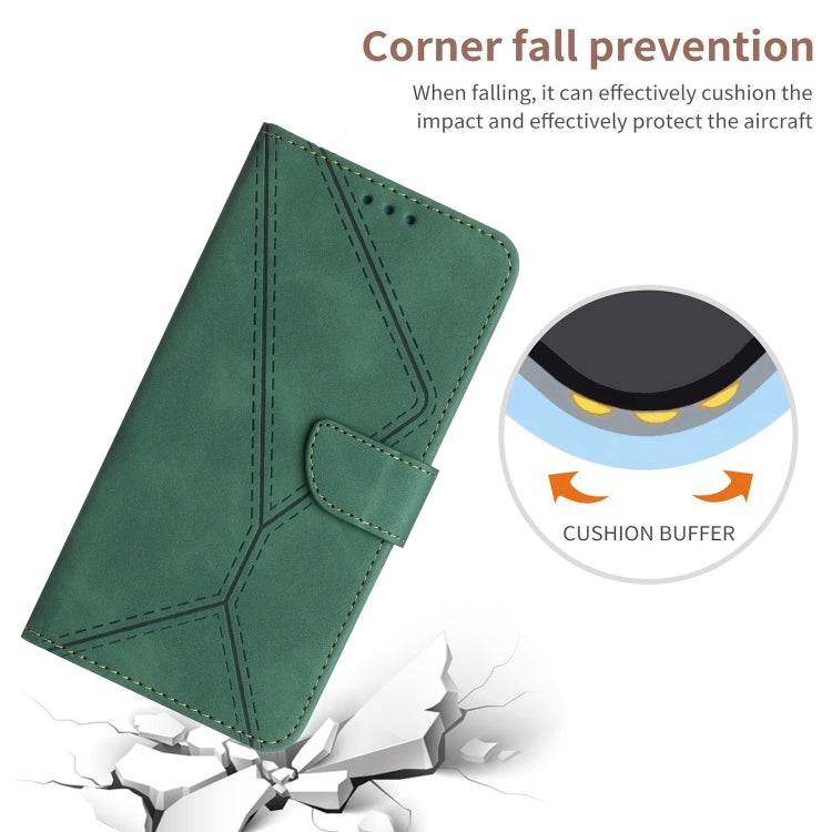 For Motorola Moto E14 Stitching Embossed Leather Phone Case(Green) - free shipping - PMC TechLife - Order now!