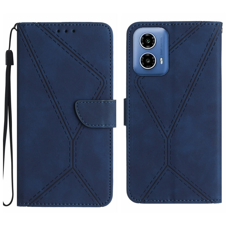 For Motorola Moto G45 5G Stitching Embossed Leather Phone Case(Blue) - free shipping - PMC TechLife - Order now!