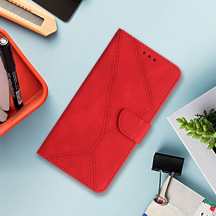 For Motorola Moto G75 5G Stitching Embossed Leather Phone Case(Red) - free shipping - PMC TechLife - Order now!