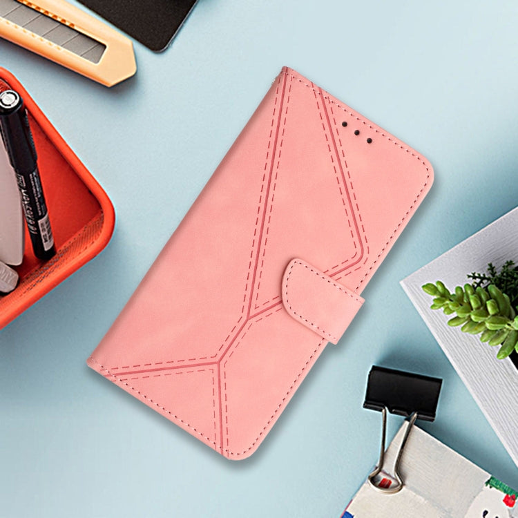 For Motorola Moto G15 Stitching Embossed Leather Phone Case(Pink) - free shipping - PMC TechLife - Order now!