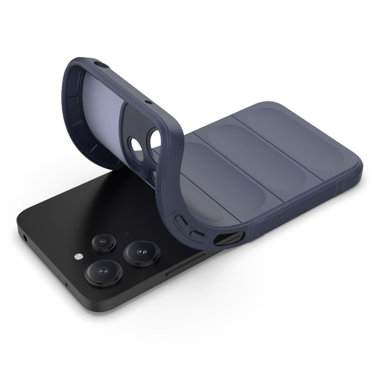 For Xiaomi Redmi 12 5G Magic Shield TPU + Flannel Phone Case(Grey) - Xiaomi Cases by PMC TechLife | Online Shopping South Africa | PMC TechLife | Buy Now Pay Later Mobicred