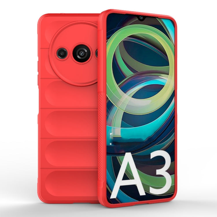 For Xiaomi Redmi A3 4G Global Magic Shield TPU + Flannel Phone Case(Red) - Xiaomi Cases by PMC Jewellery | Online Shopping South Africa | PMC Jewellery | Buy Now Pay Later Mobicred