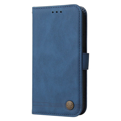 For Honor Magic6 Pro Skin Feel Life Tree Metal Button Leather Phone Case(Blue) - Honor Cases by PMC Jewellery | Online Shopping South Africa | PMC Jewellery | Buy Now Pay Later Mobicred