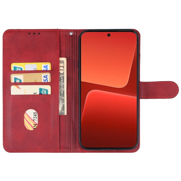 For Xiaomi 14 Leather Phone Case(Red) - Xiaomi Cases by PMC Jewellery | Online Shopping South Africa | PMC Jewellery | Buy Now Pay Later Mobicred