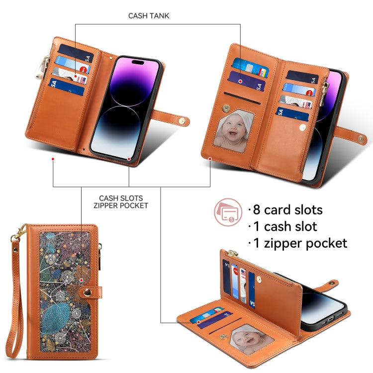 For Google Pixel 8 Pro ESEBLE Star Series Lanyard Zipper Wallet RFID Leather Case(Brown) - Google Cases by ESEBLE | Online Shopping South Africa | PMC TechLife | Buy Now Pay Later Mobicred