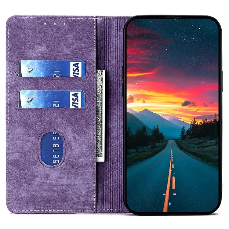 For Huawei Pura 70 Ultra RFID Anti-theft Brush Magnetic Leather Phone Case(Purple) - Huawei Cases by PMC Jewellery | Online Shopping South Africa | PMC Jewellery | Buy Now Pay Later Mobicred