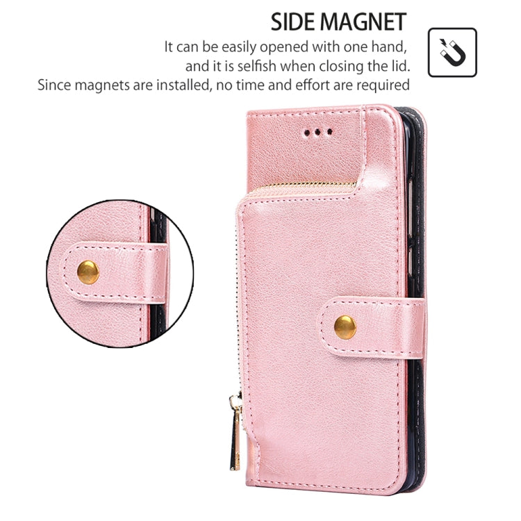 For Huawei Pura 70 Ultra 5G Zipper Bag Leather Phone Case(Rose Gold) - Huawei Cases by PMC Jewellery | Online Shopping South Africa | PMC Jewellery | Buy Now Pay Later Mobicred