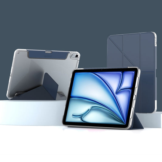 For iPad Air 11 2024 Mutural Deformation Stand Smart Leather Tablet Case(Dark Blue) - iPad Air 11 2024 Cases by Mutural | Online Shopping South Africa | PMC Jewellery | Buy Now Pay Later Mobicred