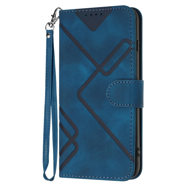 For Xiaomi Redmi 9C/9C NFC/Poco C3 Line Pattern Skin Feel Leather Phone Case(Royal Blue) - Xiaomi Cases by PMC TechLife | Online Shopping South Africa | PMC TechLife | Buy Now Pay Later Mobicred