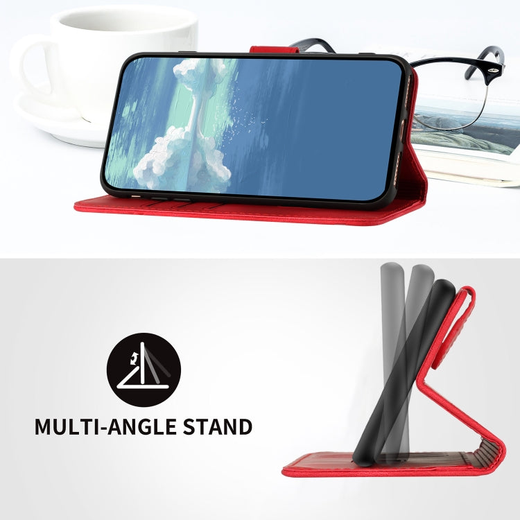 For Xiaomi Redmi Note 12 Pro+ 4G/5G Global Line Pattern Skin Feel Leather Phone Case(Red) - Xiaomi Cases by PMC TechLife | Online Shopping South Africa | PMC TechLife | Buy Now Pay Later Mobicred