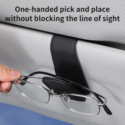 Car Sun Visor Glasses Holder Multifunctional Card Clip Storage Rack(Red) - Sunglasses & Glasses Clips by PMC Jewellery | Online Shopping South Africa | PMC Jewellery | Buy Now Pay Later Mobicred