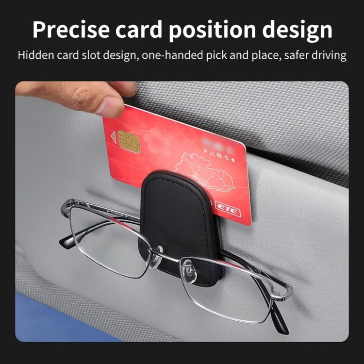 Car Sun Visor Glasses Holder Multifunctional Card Clip Storage Rack(Creamy Yellow) - Sunglasses & Glasses Clips by PMC Jewellery | Online Shopping South Africa | PMC Jewellery | Buy Now Pay Later Mobicred