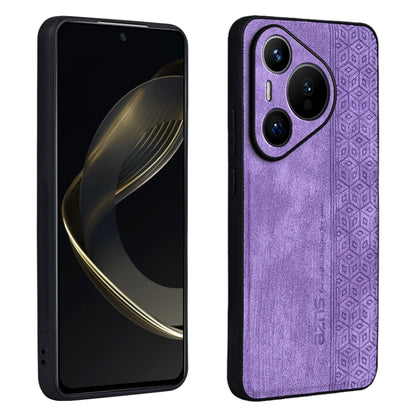 For Huawei Pura 70 Pro AZNS 3D Embossed Skin Feel Phone Case(Purple) - Huawei Cases by AZNS | Online Shopping South Africa | PMC Jewellery | Buy Now Pay Later Mobicred