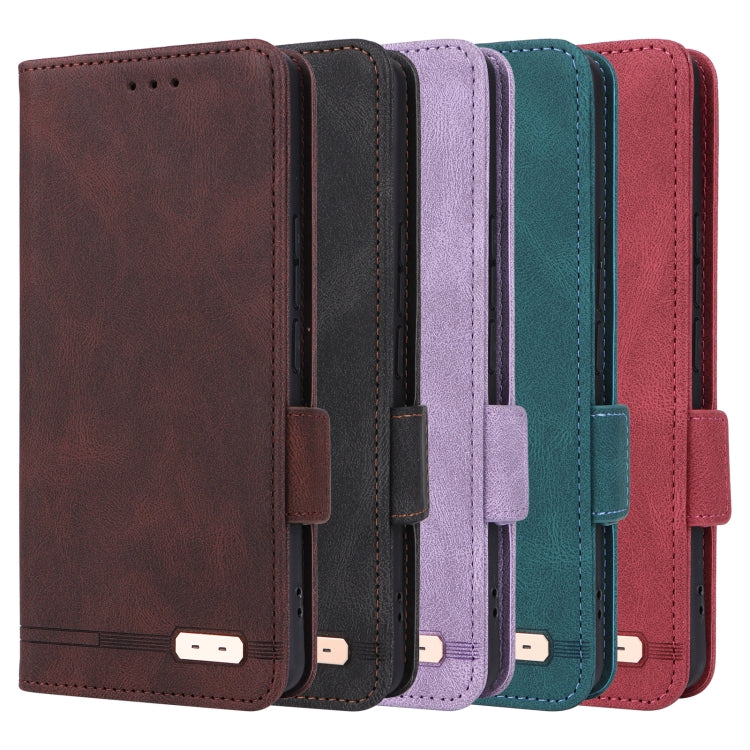 For Samsung Galaxy A25 5G Magnetic Clasp Leather Phone Case(Purple) - Galaxy Phone Cases by PMC TechLife | Online Shopping South Africa | PMC TechLife