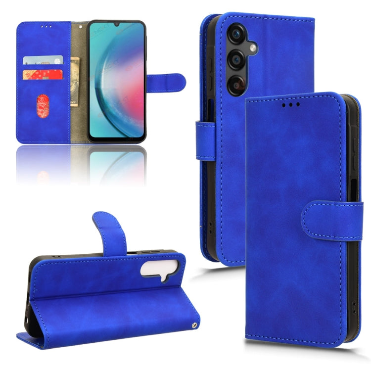 For Samsung Galaxy A25 5G Skin Feel Magnetic Flip Leather Phone Case(Blue) - Galaxy Phone Cases by PMC Jewellery | Online Shopping South Africa | PMC Jewellery