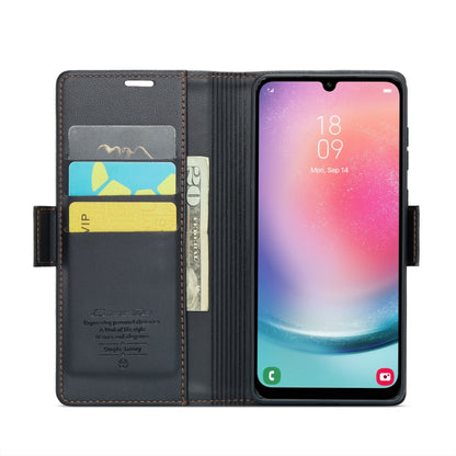 For Samsung Galaxy A24 4G CaseMe 023 Butterfly Buckle Litchi Texture RFID Anti-theft Leather Phone Case(Black) - Galaxy Phone Cases by CaseMe | Online Shopping South Africa | PMC Jewellery | Buy Now Pay Later Mobicred