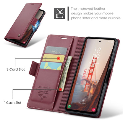 For Samsung Galaxy S23 FE 5G CaseMe 023 Butterfly Buckle Litchi Texture RFID Anti-theft Leather Phone Case(Wine Red) - Galaxy Phone Cases by CaseMe | Online Shopping South Africa | PMC Jewellery | Buy Now Pay Later Mobicred