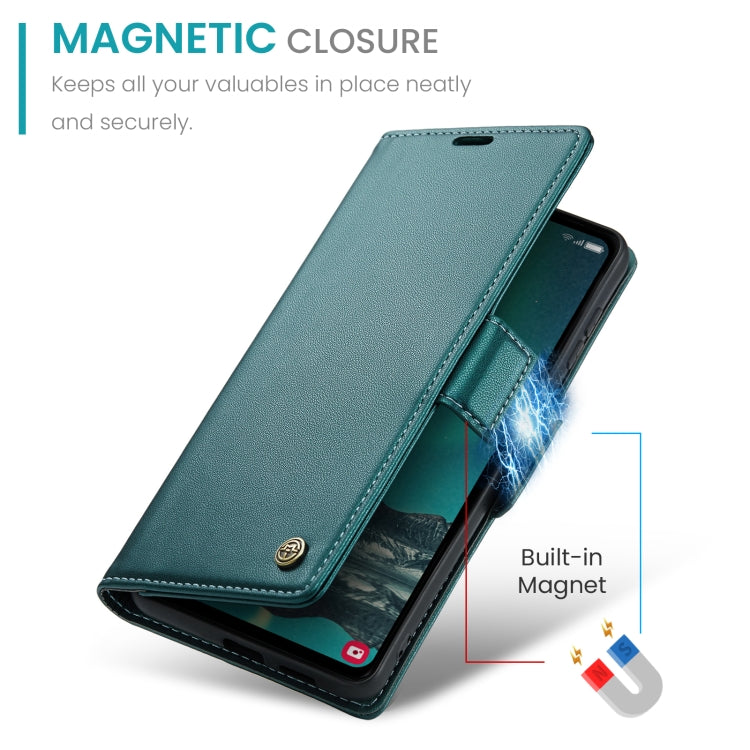 For Samsung Galaxy S23 FE 5G CaseMe 023 Butterfly Buckle Litchi Texture RFID Anti-theft Leather Phone Case(Pearly Blue) - Galaxy Phone Cases by CaseMe | Online Shopping South Africa | PMC Jewellery | Buy Now Pay Later Mobicred