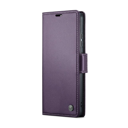 For Xiaomi Redmi Note 12 4G Global CaseMe 023 Butterfly Buckle Litchi Texture RFID Anti-theft Leather Phone Case(Pearly Purple) - Xiaomi Cases by CaseMe | Online Shopping South Africa | PMC Jewellery | Buy Now Pay Later Mobicred