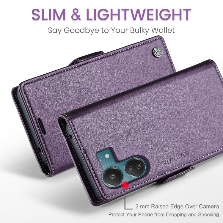 For Xiaomi Redmi 13C 4G / 13C 5G CaseMe 023 Butterfly Buckle Litchi Texture RFID Anti-theft Leather Phone Case(Pearly Purple) - Xiaomi Cases by CaseMe | Online Shopping South Africa | PMC Jewellery | Buy Now Pay Later Mobicred