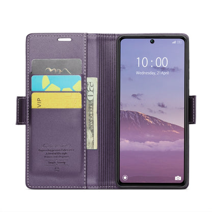 For Xiaomi Redmi Note 13 Pro 5G CaseMe 023 Butterfly Buckle Litchi Texture RFID Anti-theft Leather Phone Case(Pearly Purple) - Xiaomi Cases by CaseMe | Online Shopping South Africa | PMC Jewellery | Buy Now Pay Later Mobicred