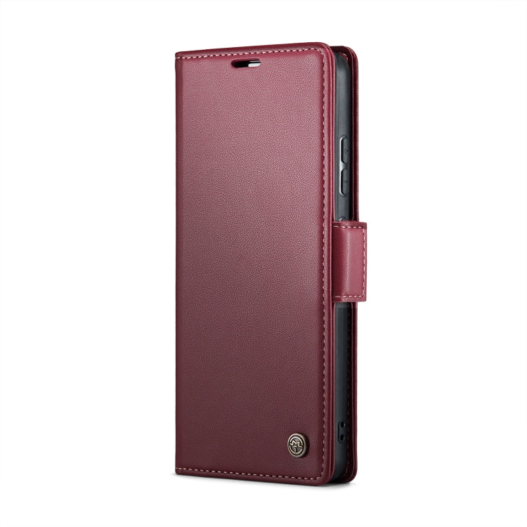 For Xiaomi Redmi Note 13 Pro+ 5G CaseMe 023 Butterfly Buckle Litchi Texture RFID Anti-theft Leather Phone Case(Wine Red) - Xiaomi Cases by CaseMe | Online Shopping South Africa | PMC Jewellery | Buy Now Pay Later Mobicred