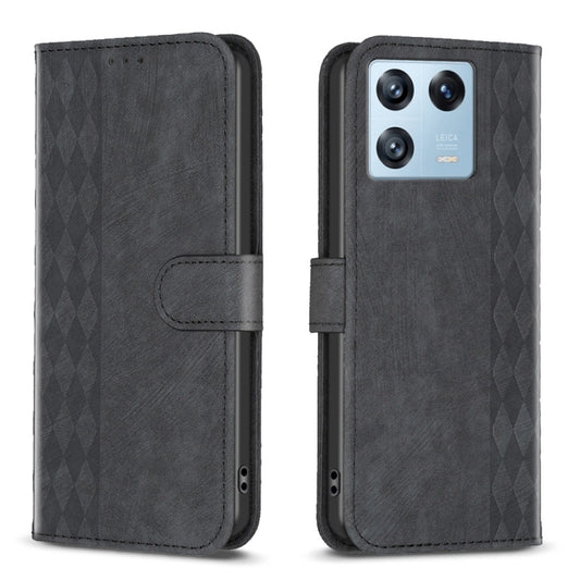 For Xiaomi 13 Pro Plaid Embossed Leather Phone Case(Black) - 13 Pro Cases by PMC Jewellery | Online Shopping South Africa | PMC Jewellery | Buy Now Pay Later Mobicred