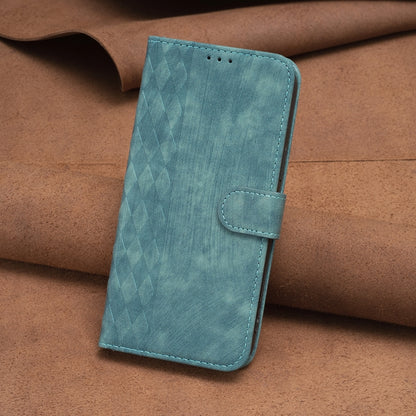 For Xiaomi Redmi Note 13 4G Global Plaid Embossed Leather Phone Case(Green) - Note 13 Cases by PMC Jewellery | Online Shopping South Africa | PMC Jewellery | Buy Now Pay Later Mobicred